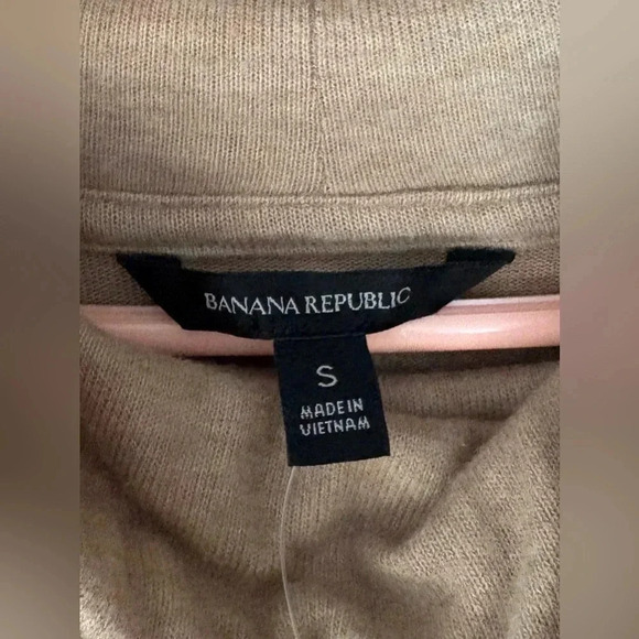 Banana Republic Long Sleeve Funnel Neck Sweater-Dress NWT Size Small Tan - Picture 4 of 4